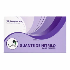 Guantes de Nitrilo Lila sin látex y sin polvo para examen médico