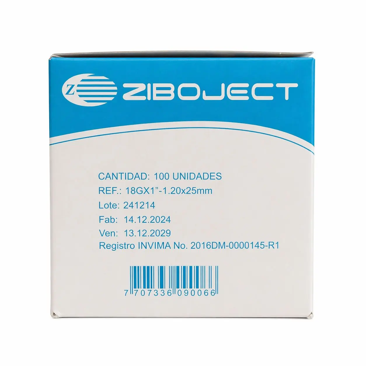 Aguja Hipodérmica 18G x 1" (1.20 mm x 25 mm) para reconstitución de medicamentos e intramuscular en adultos delgados y adultos mayores