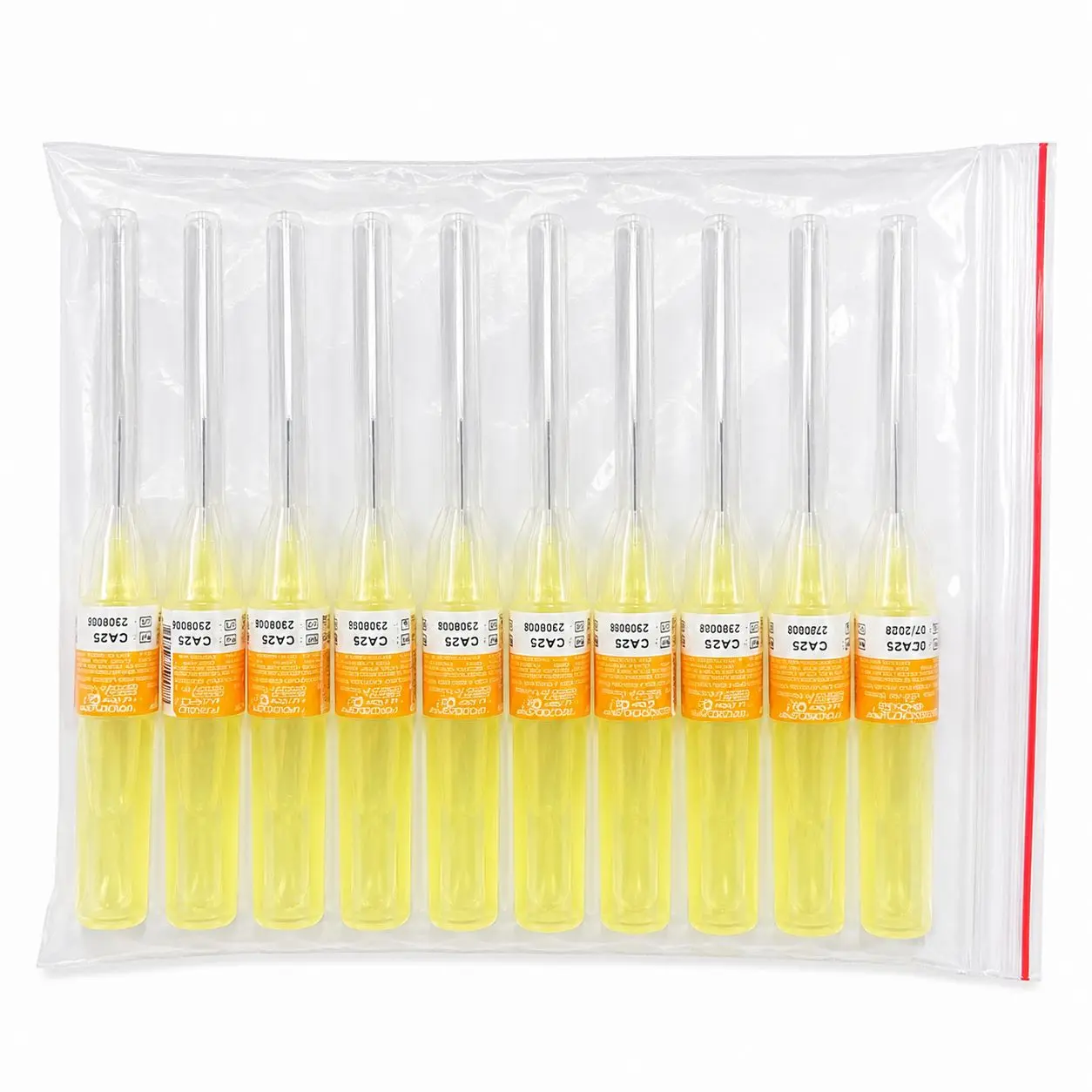 Catéter Intravenoso Periférico 24G Amarillo ultradelgado para acceso venoso en neonatos, lactantes y venas extremadamente frágiles