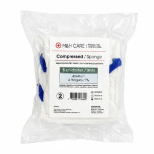 COMPRESA DE LAPAROTOMIA NO ESTÉRIL 45X45 CM X 5 UDS M&H CARE