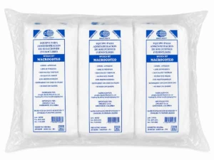 Equipo de Macrogoteo Venoclisis con Bulbo de Presión 15 Gotas/mL conexión Luer Slip para hidratación IV y antibióticos en hospitalización — Marca Ziboject, paquete x 25 unidades estériles