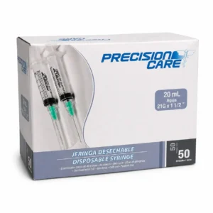 JERINGA 20 ML 21G X 1 1/2" CAJA X 100 UDS PRECISION CARE