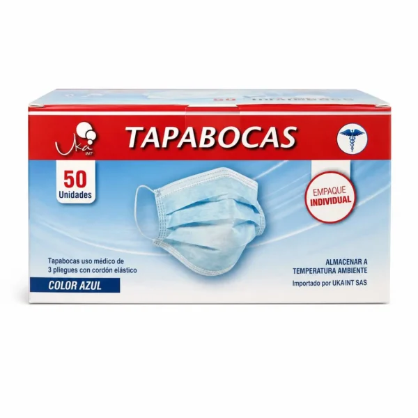 TAPABOCAS AZUL UKA CAJA X 50 UDS TAPABOCAS AZUL CAJA X 50 UDS UKA